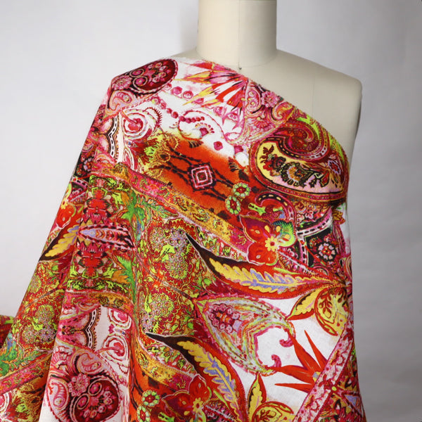 100% Linen - 'Our Riviera' | Pink & Orange